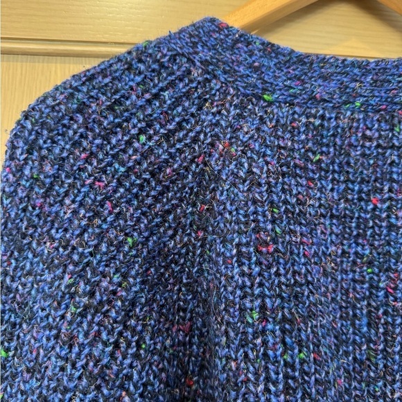 Vintage Blueprint Wool Blend Button Front Cardigan with Pockets / Large - Picture 8 of 13